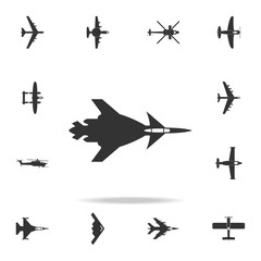 war plane icon. Detailed set of army plane icons. Premium graphic design. One of the collection icons for websites, web design, mobile app