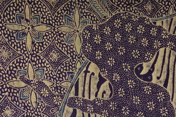 Gold purple batik texture and background 