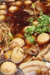 Stewed egg with pork delicious ,Chinese food