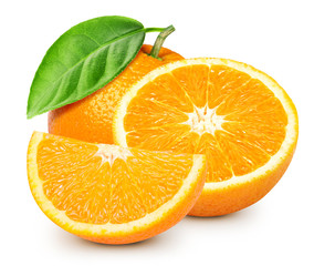 Ripe orange isolated