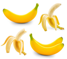 Bananas isolated on white