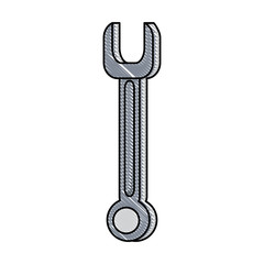 wrench icon over white background, vector illustration