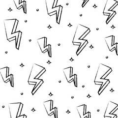 background with lightning pattern, sketch design. vector illustration
