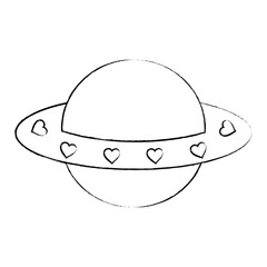 ufo icon over white background, vector illustration