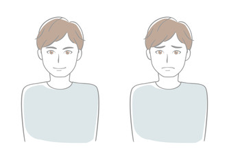 男性　表情　セット