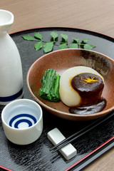 ふろふき大根と日本酒