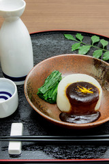 ふろふき大根と日本酒