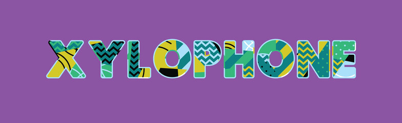 Xylophone Concept Word Art Illustration