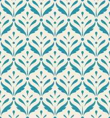 Classic blooming blue fabric pattern, Wallpaper. Beautiful.  Abstract vector seamless texture