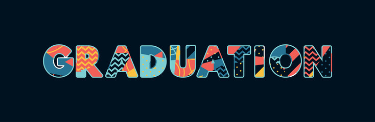 Graduation Concept Word Art Illustration