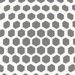 Perspective view on honeycomb. Hexagon pattern background. Isometric geometry