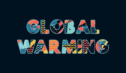 Global Warming Concept Word Art Illustration