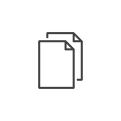 File documents outline icon. linear style sign for mobile concept and web design. Copy documents line vector icon. Symbol, logo illustration. Pixel perfect vector graphics