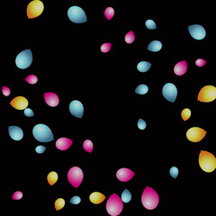 Background with Colorful balloons. Simple Feminine Pattern for Card, Invitation, Print. Trendy Decoration with Beautiful balloons. 