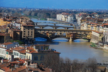 Fototapeta na wymiar Ponte Vecchio; city; bridge; town; landmark