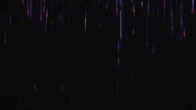 Red and purple glitter rain fall down on black background. Footage or video for intro or outro design in hi resolution 4k 3840x2160. Footage in modern or technology style. Abstract light background