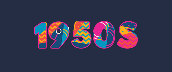 1950s Concept Word Art Illustration