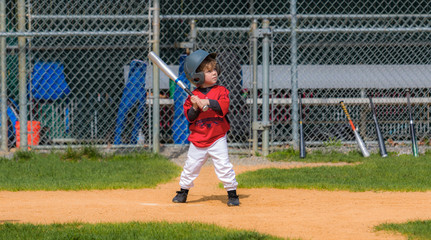 Young Child Playing Baseball 