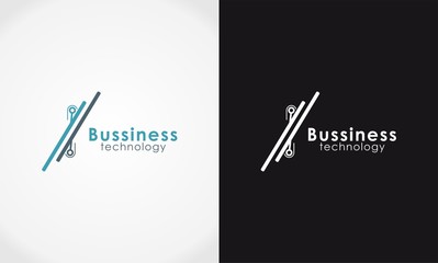 line icon business technology logo