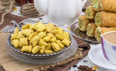 Indian Tea Time Spicy Methi Para Snack Also Know As Namak Para or Namkeen is a Crunchy Savoury Snack of India and Pakistan.