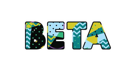 Obraz premium Beta Concept Word Art Illustration