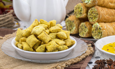 Indian Tea Time Spicy Methi Para Snack Also Know As Namak Para or Namkeen is a Crunchy Savoury Snack of India and Pakistan.