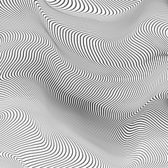Abstract Wave Gray Stripes. . Motion Line. Vector illustration Curved Lines