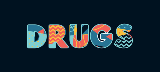 Drugs Concept Word Art Illustration