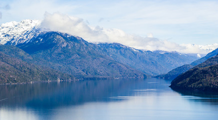 Fototapeta na wymiar A lake in park in Lago Puelo near Bariloche - Argentina