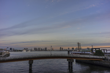 Fototapeta na wymiar 竹芝桟橋付近からの東京湾
