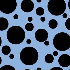seamless oattern with black circles on a colorful background