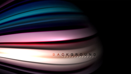 Abstract wave lines fluid color stripes