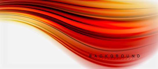 Blurred fluid colors background, abstract waves lines, vector illustration