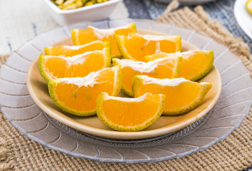 Fresh Orange Fruit Slices
