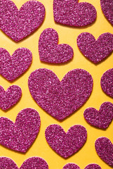 Obraz na płótnie Canvas Background for Valentines Day with Shimmering Hearts 