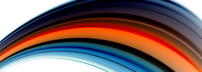 Abstract wave lines fluid color stripes. Vector artistic illustration for poster or web banner