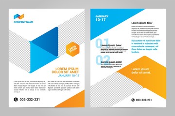 Brochure Layout template, cover design background and annual reports.
