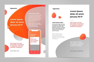 Mobile Apps Flyer template. Business brochure flyer design layout.