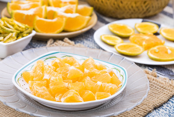 Fresh Orange Fruit Slices