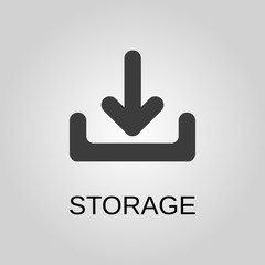 Storage icon. Storage symbol. Flat design. Stock - Vector illustration