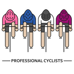 Four flat bicyclists