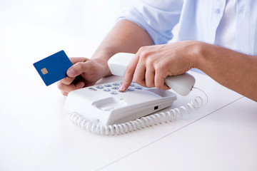 Concept on online payments with credit card