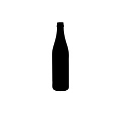 icon of a beer bottle. raster illustration
