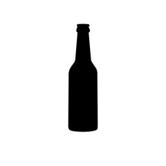 icon of a beer bottle. raster illustration