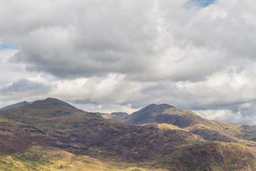 Fototapeta na wymiar Snowdonia View from top of mountain.