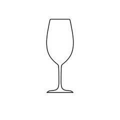 wine glass icon. raster illustration