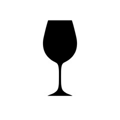 wine glass icon. raster illustration