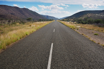 Open road stretching into the distance