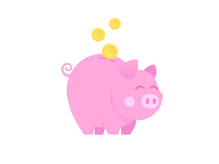 Moneybox in the form of pink pig