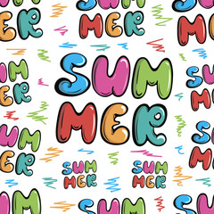 Colorl summer seamless pattern